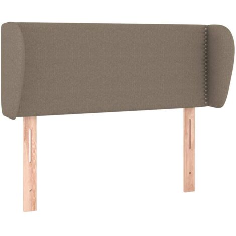 Tête de lit avec oreilles Taupe 93x23x78/88 cm Tissu vidaXL (1/5)
