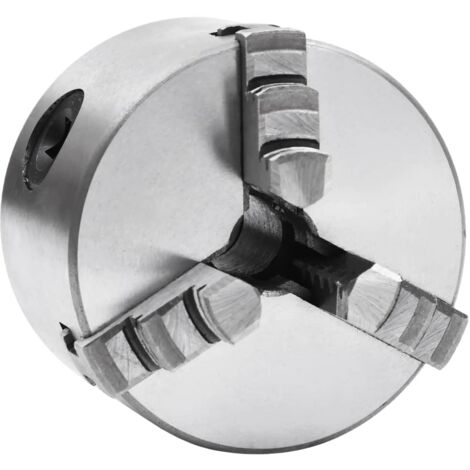 Vidaxl – Mandrin auto-centrant 3 mâchoires 80 mm – Acier haute dureté – Précision de serrage sur surfaces solides et creuses – Accessoire pour tour à métaux (1/5)