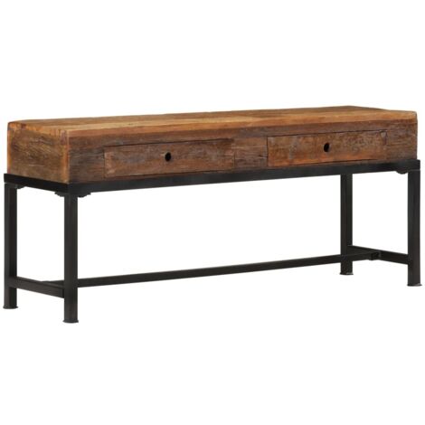 Meuble TV 110x30x46 cm bois massif de récupération vidaXL (1/5)