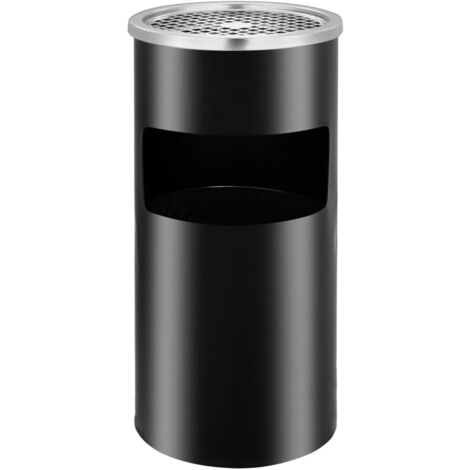 Poubelle à cendrier murale Acier 26 L Noir vidaXL769040