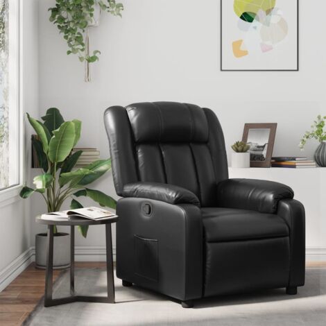 Fauteuil inclinable Noir Similicuir vidaXL (1/5)