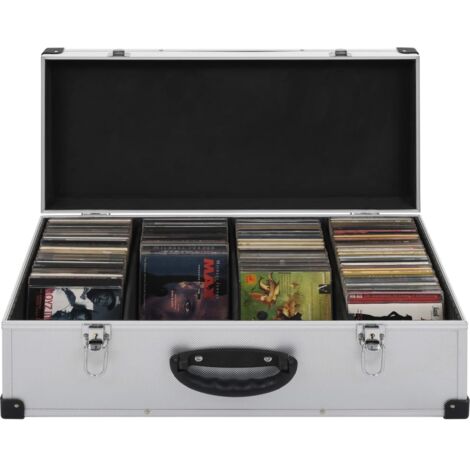 Étui de CD pour 80 CD Aluminium ABS Argenté vidaXL
