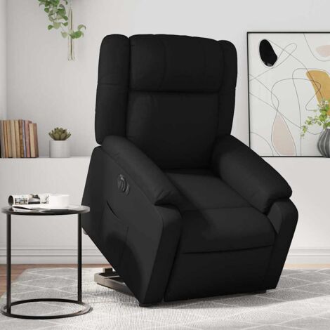 vidaXL Electric Stand up Recliner Chair Black Faux Leather (1/5)