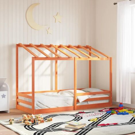 Lit pour enfants sans matelas cire marron 75x190 cm pin massif vidaXL (1/5)