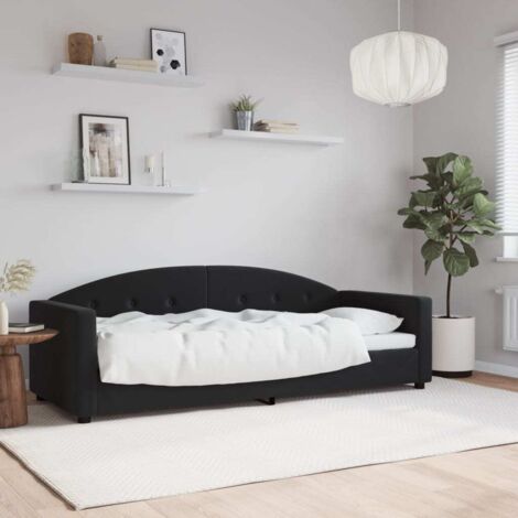 Lit de repos sans matelas noir 80x200 cm velours vidaXL (1/5)