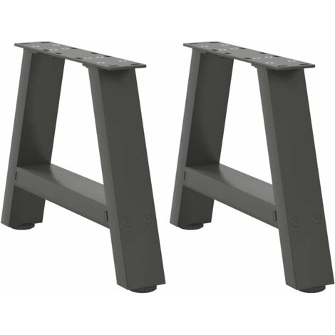 Pieds de table basse en forme de A 2 pièces Anthracite 30 x (30-31) cm Acier vidaXL