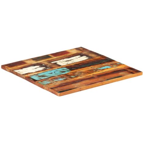 Dessus de table carré 60x60 cm 25-27 mm Bois de récupération vidaXL