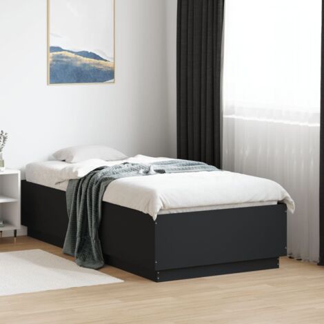 Cadre de lit sans matelas noir 90x190 cm vidaXL302888 (1/5)