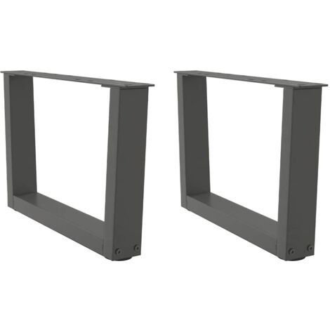 Pieds de table basse en forme de V, 2 pièces, anthracite, 50 x (30-31,3) cm, acier vidaXL