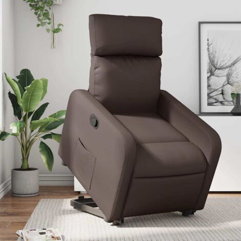 vidaXL Fauteuil inclinable marron similicuir (1/5)