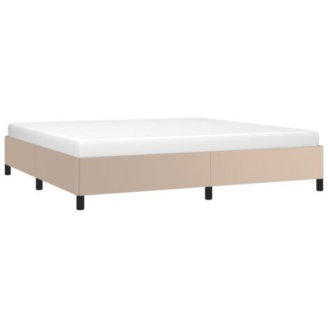 Cadre de lit sans matelas cappuccino 200x200 cm similicuir vidaXL (1/5)