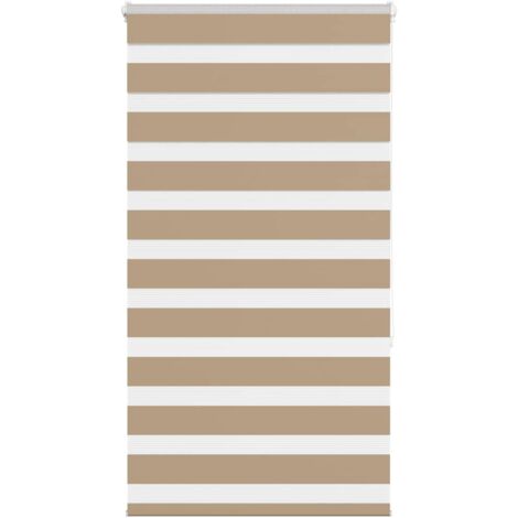 vidaXL Store zèbre marron sable largeur du tissu 75,9 cm polyester