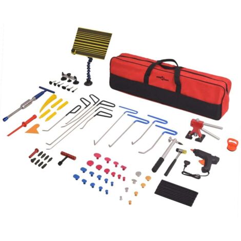 Vidaxl – Kit de débosselage sans peinture 80 pcs – Acier inoxydable – Outils de réparation pour carrosserie – Compatible avec la plupart des véhicules