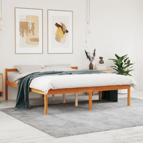 Lit pour personne âgée sans matelas 150x200 cm bois pin massif vidaXL (1/5)
