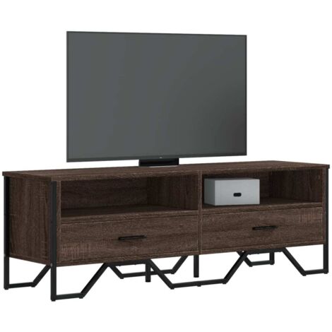 vidaXL TV Cabinet Brown Oak 122x34x41 cm Engineered Wood (1/5)