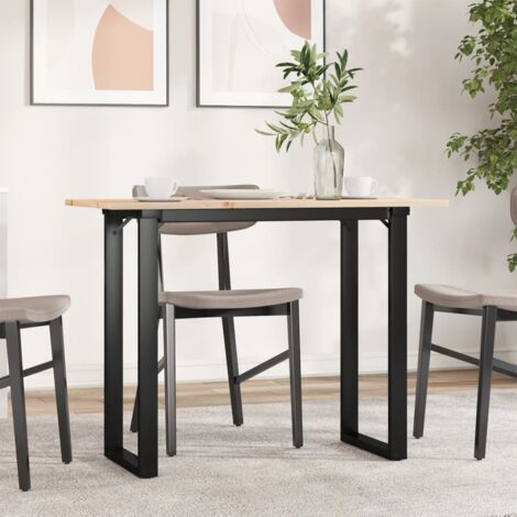 Table à manger cadre en O 100x50x75 cm bois de pin massif fonte vidaXL