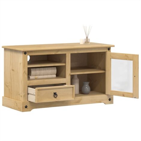 Meuble TV Corona 100x45x58 cm bois de pin massif vidaXL (1/5)
