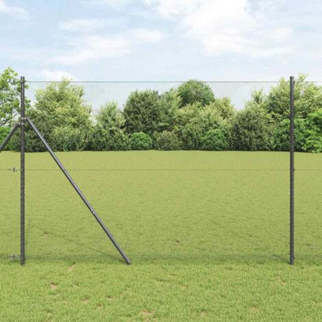 vidaXL Ground Fix Welded Wire Fence 25 x 1.5 m (W x H)