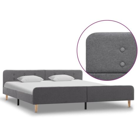 Cadre de lit Gris clair Tissu 180 x 200 cm vidaXL (1/5)