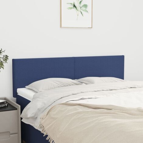 Têtes de lit 2 pcs Bleu 72x5x78/88 cm Tissu vidaXL