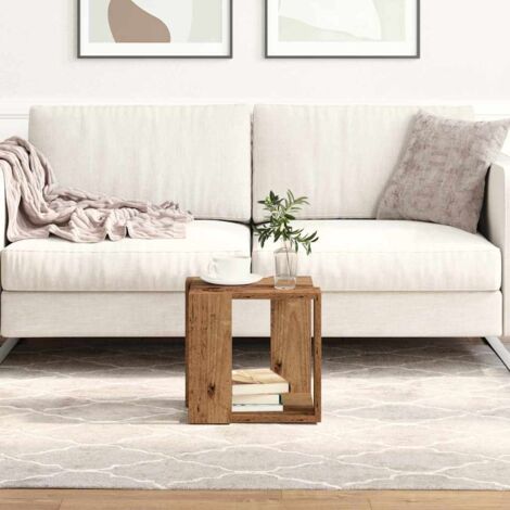 Table basse Bois ancien 32 x 32 x 30 cm Bois d'ingénierie vidaXL