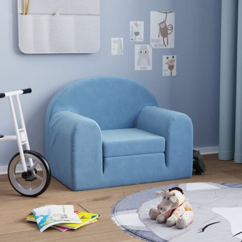 Canapé-lit pour enfants bleu peluche douce vidaXL87163 (1/5)