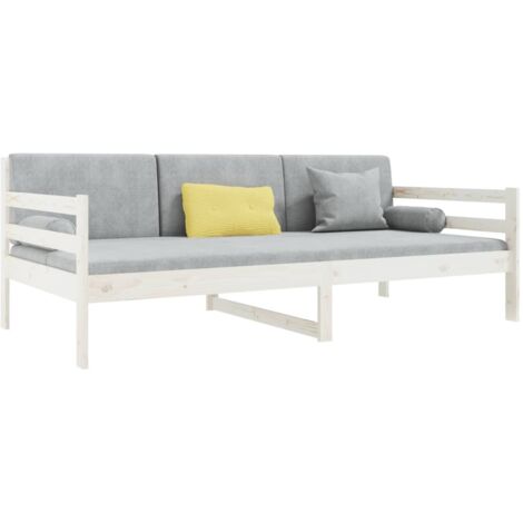 Lit de jour sans matelas blanc 80x200 cm bois de pin massif vidaXL (1/5)