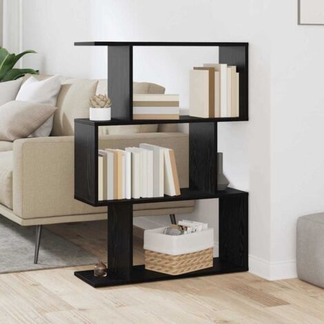 vidaXL  Book Cabinet  Black Oak 70 x 24 x 97 cm Engineered Wood