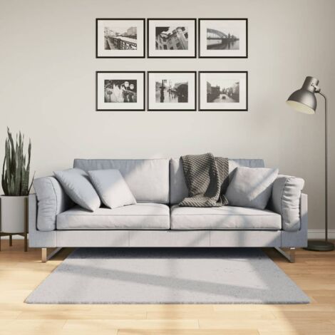 Tapis HUARTE à poils courts doux et lavable gris 120x120 cm vidaXL (1/5)