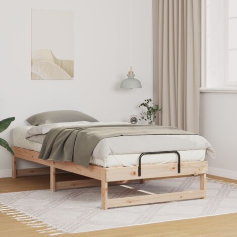 Cadre de lit Marron 90 x 200 cm Pin massif vidaXL (1/5)