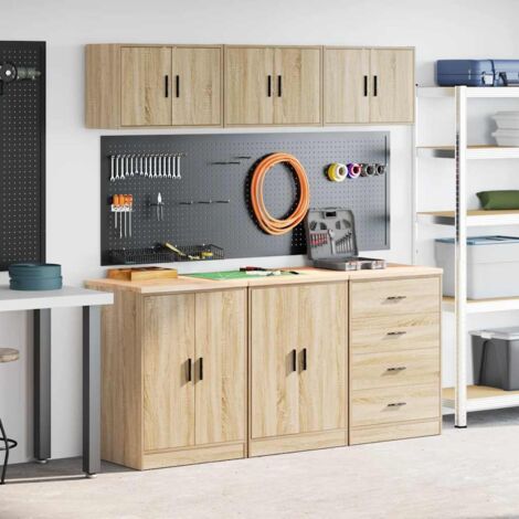 Armoires de garage 6 pcs chêne sonoma bois d'ingénierie vidaXL