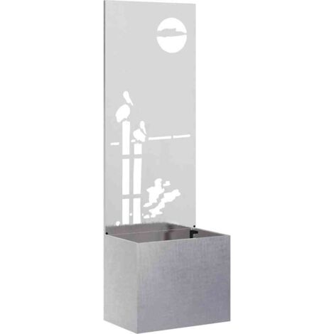 Écran de confidentialité de jardin Fretwork Argent 50 x 140 cm vidaXL