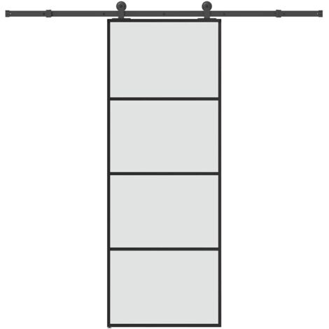 vidaXL Porte coulissante avec kit de quincaillerie 76x205 cm Verre ESG