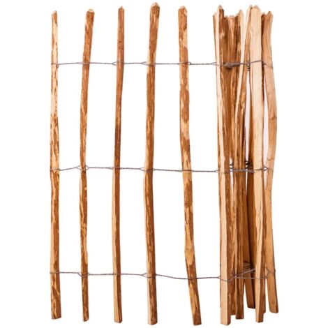 vidaXL Picket Fence Hazel Wood 120x250 cm