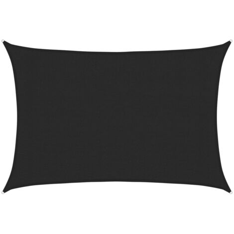 vidaXL Sunshade Sail 160 g/m² Black 3x4 m HDPE
