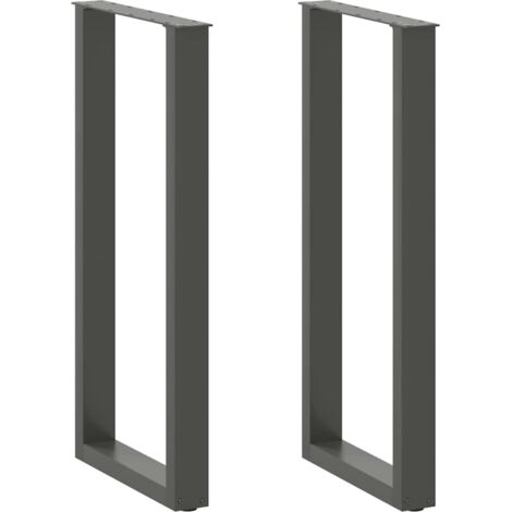 Pieds de table de bar en U 2 pièces Anthracite 40 x (100-101) cm Acier vidaXL (1/5)