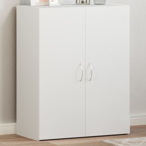 Vidaxl – Armoire de classement blanc 60x32x77,5 cm – Bois d'ingénierie résistant à l'humidité – Panneau de porte anti-poussière – Rangement optimisé