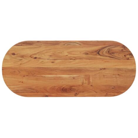 Dessus de table 140x60x3,8 cm ovale bois massif d'acacia vidaXL