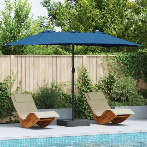 Parasol de jardin Bleu 385 x 209 x 244 cm tissu vidaXL (1/5)