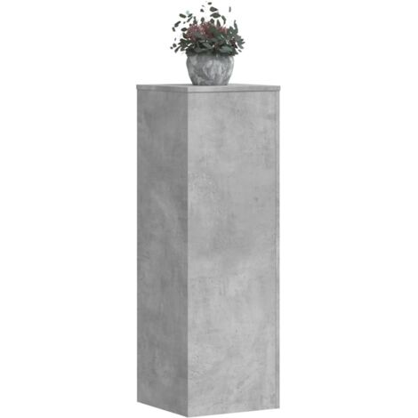 vidaXL Supports pour plantes 2 pcs gris béton bois d'ingénierie