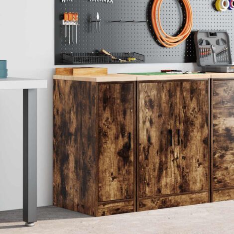 Armoire de rangement de garage chêne fumé 30x51x85 cm bois pin vidaXL