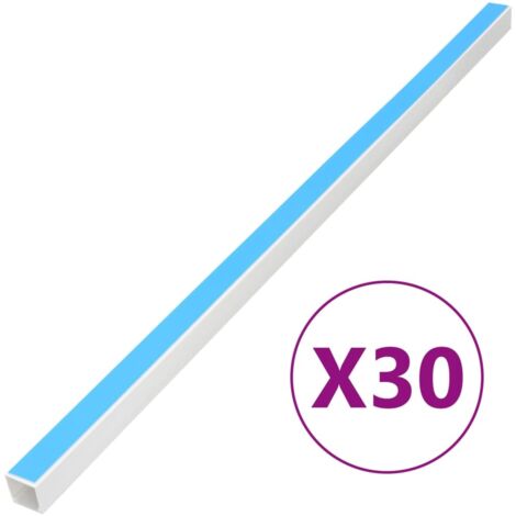 vidaXL Goulotte de câble auto-adhésive 40x40 mm 30 m PVC