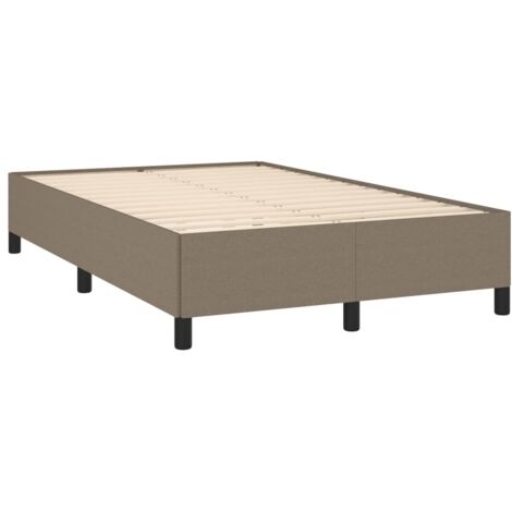 Cadre de lit sans matelas taupe 120x190 cm tissu vidaXL