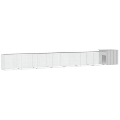 Cage pour poules Gris 700x91x100 cm Acier galvanisé vidaXL