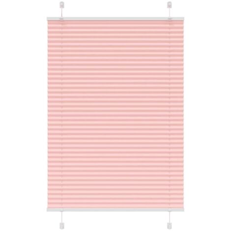 Store plissé rose 100x150 cm largeur du tissu 99,4cm polyester vidaXL
