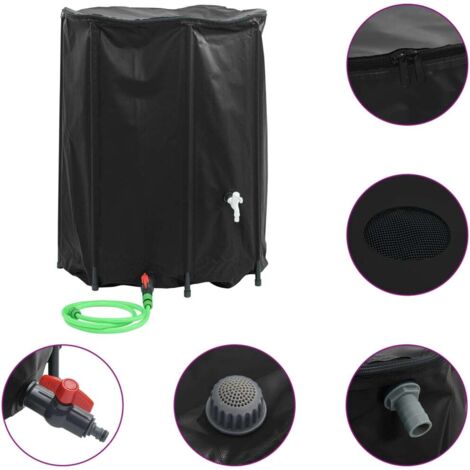 vidaXL Water Tank with Tap Foldable 750 L PVC