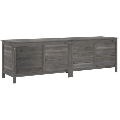 Boîte de rangement de jardin anthracite bois massif de sapin vidaXL (1/6)