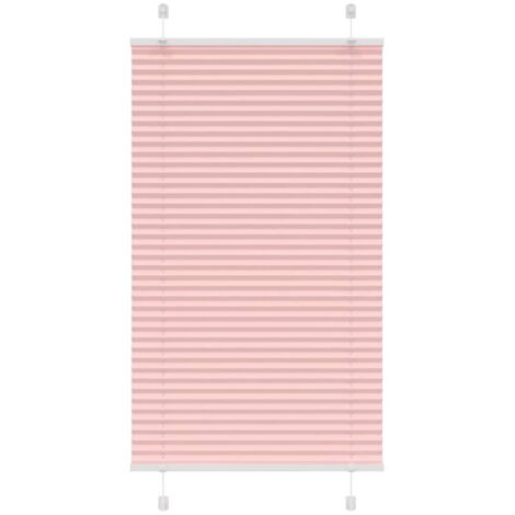 vidaXL Store plissé rose 70x100 cm largeur du tissu 69,4 cm polyester