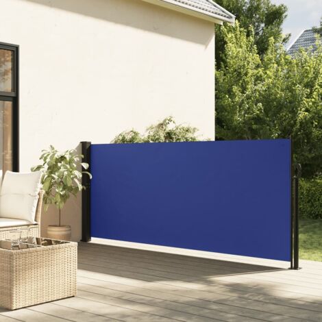 Auvent latéral rétractable bleu 120x600 cm vidaXL