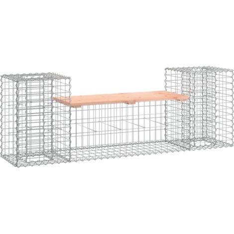 Banc de jardin design gabion 183x41x60,5 cm bois massif douglas vidaXL